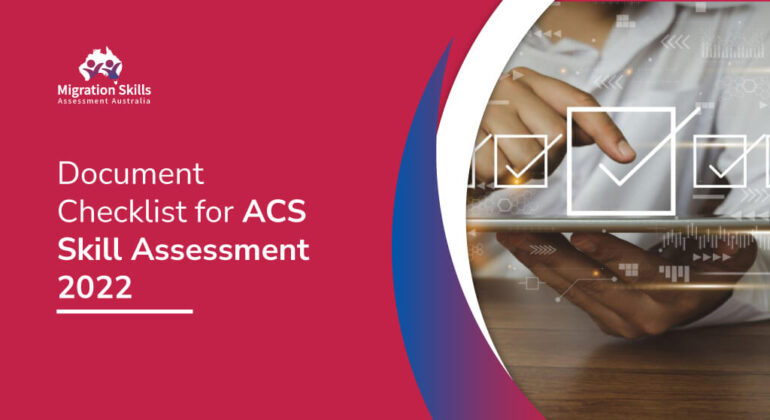 Document Checklist for ACS Skill Assessment 2022