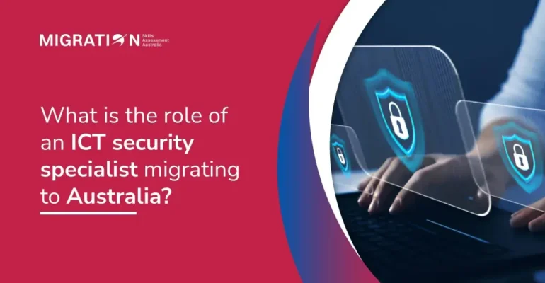 What is the role of an ICT security specialist migrating to Australia